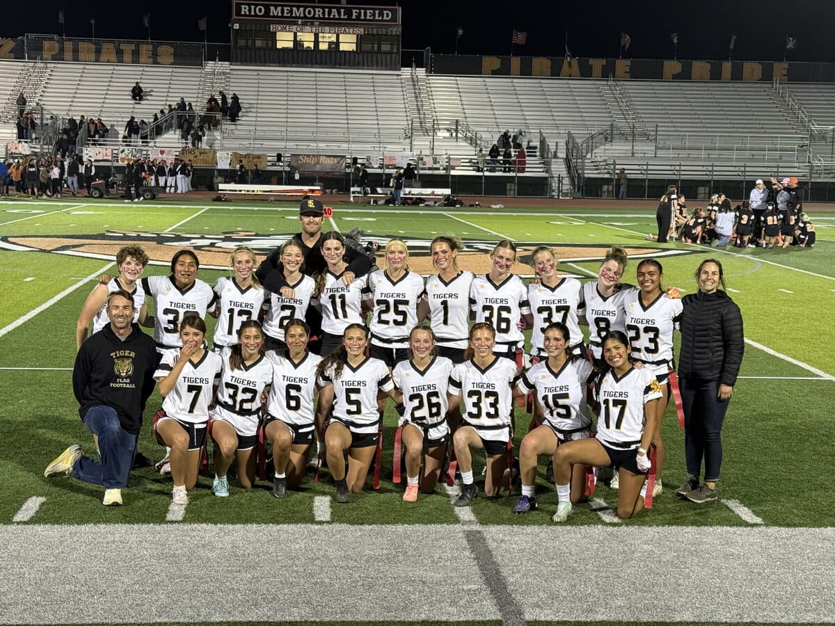 Varsity Girls Flag Football team photo