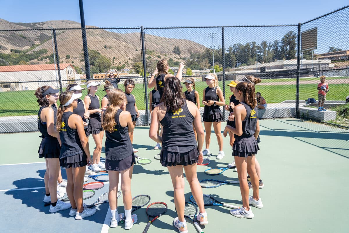 Girls Tennis action photo 1